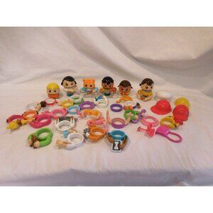 Spinmaster Pop On Pals 3" Lot Of 43 Figures Animals‎ & Accessories